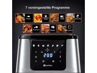 Homelux Heißluftfriteuse 5,5L XXL Airfryer Friteuse...