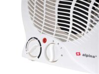 Alpina Heizlüfter Tragbar 2000W Heiß - und Kaltlüfter weiß