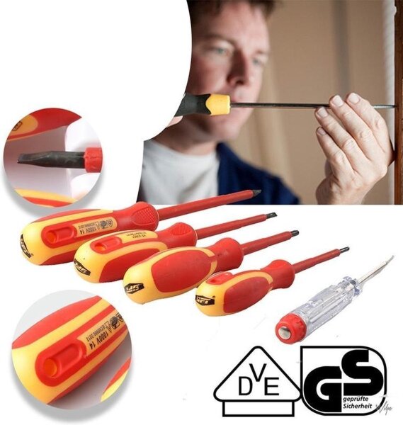 VDE-Elektriker Schraubendreher-Satz 5 tlg. VDE Schraubenzieher