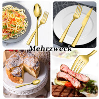 LB Besteck Set GOLD 72teilig 18/10 Edelstahl für 12 Personen