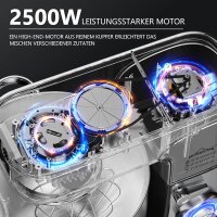 Homelux Küchenmaschine Teigmaschine Knetmaschine Multifunktional 2500W 12 L