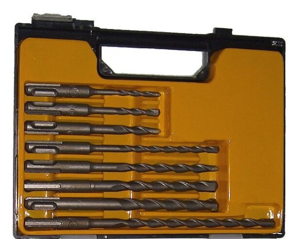 SDS Steinbohrer Hammerbohrer Betonbohrer Satz 5 6 8 10 12 mm Bohrer Set 8 tlg