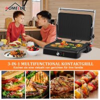 Kontaktgrill 2200W Tischgrill Elektrogrill Grill Panini Maker Sandwich Toaster
