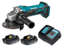 Makita Akku Winkelschleifer 18V - 2x Akku + Netzteil DGA452