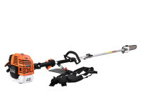 DAEWOO DAMTX520 Benzin Motorsense 5in1 Multitool, 52 cc, Profi-Tragegurt und inkl. 1m Verlängerung 3 PS Kombigerät Heckenschere Hochentaster Kombisystem Freischneider fs 2-Takt Test Oberklasse 1,4
