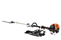 DAEWOO DAMTX520 Benzin Motorsense 5in1 Multitool, 52 cc, Profi-Tragegurt und inkl. 1m Verlängerung 3 PS Kombigerät Heckenschere Hochentaster Kombisystem Freischneider fs 2-Takt Test Oberklasse 1,4