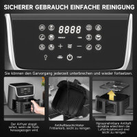 Heißluftfriteuse 5.5L XXL Airfryer Friteuse Fritteusen 1800W