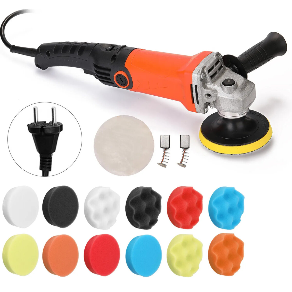 Set De Polissage Voiture 17 Pièces - Polisseuse électrique 1200W 6 Vitesses (neuf)