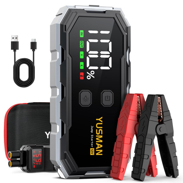 YUSMAN Starthilfe Powerbank 4000A 12V Car Starthilfe Powerbank für alle Autos 10.0L