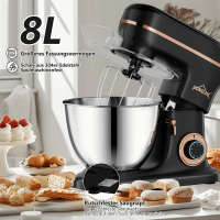 Teigmaschine Knetemaschine Küchenmixer 8 L 1800W