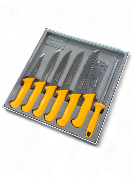 Messer Set 7 tlg. Metzgermesser Kochmesser Rostfrei Fleischmesser