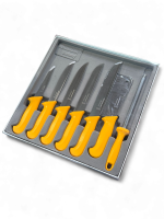 Messer Set 7 tlg. Metzgermesser Kochmesser Rostfrei...