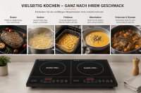 Induktion Kochplatte Doppel Elektrisch mit Timer 4000W
