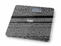 Personenwaage mit Innenthermometer  Schwarz  Glas