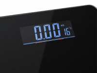 Personenwaage mit Innenthermometer  Schwarz  Glas