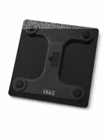 Personenwaage mit Innenthermometer  Schwarz  Glas