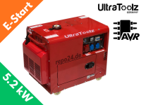 UltraToolz W10000 Diesel Stromerzeuger Generator Notstromaggregat 5,2 kW mit E-Start