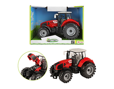Traktor Rot Groß Bauer Kinder Spielzeug Fahrzeug Farmer Bauernhof Landwirtschaft