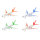Set Flugzeuge Rückzug -15cm 4St
