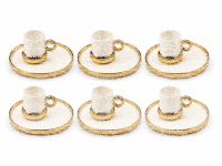 6er Set Kaffee Tassen Untertassen