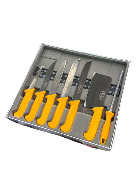 Solingen Messer Set 8 tlg.  Magnethalter  Metzgermesser Kochmesser Rostfrei