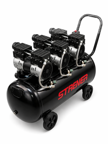 STRENER Ölfrei Flüsterkompressor 100L 3PS/8 Bar Geräuscharmer Kompressor