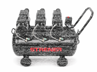 STRENER Ölfrei Flüsterkompressor 100L 3PS/8 Bar...