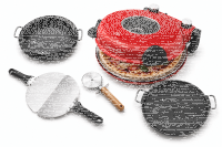Steinofen Pizzamaker Lahmacun/Pizza /Fisch/Fladenbrot /Maronen ROT