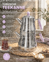 Scheffler Edelstahl Teekanne Caydanlik Harem Family 1.8L + 1L
