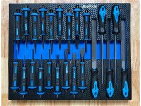 ULTRATOOLZ Jumbo Werkstattwagen befüllt mit Werkzeug 10/12 + Drehmomentschlüssel - Chrom Vanadium Werkzeugwagen