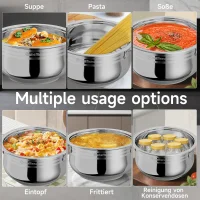 Scheffler Edelstahl Kochtopf Set Induktion 10 teilig