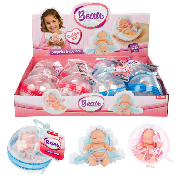 BEAU Babypuppe 12cm in Ball 2Var