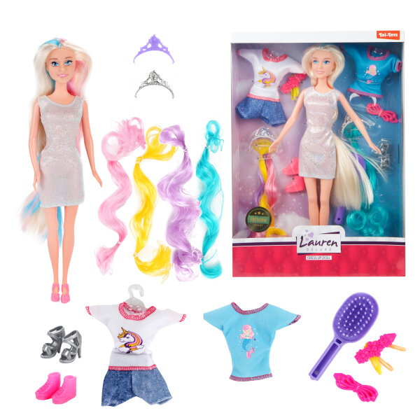 LAUREN Teenagerpuppe -Haarverlängerungen- mt Zbh