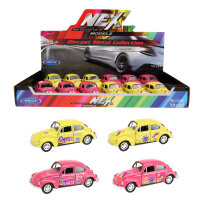WELLY Volkswagen Käfer FlowerPower 4Var (12DB)