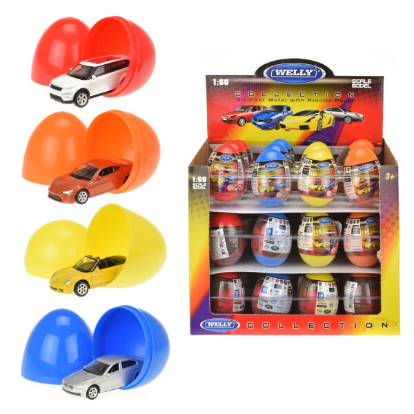 WELLY Überraschungsei Modellauto 1:60 12Var(36DB