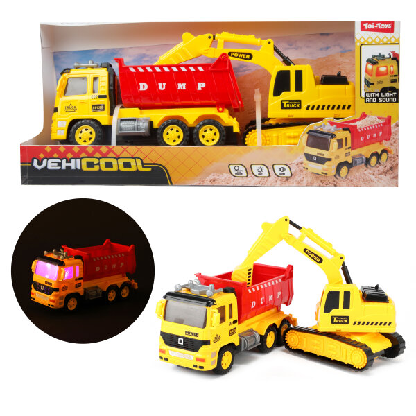 VEHICOOL Kipper Lastwagen und Bagger +L-T