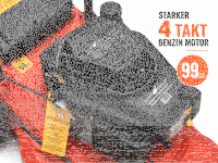 Benzin 4 Takt Rasenmäher  / Mulchmäher 99CC 1800W 3.5PS