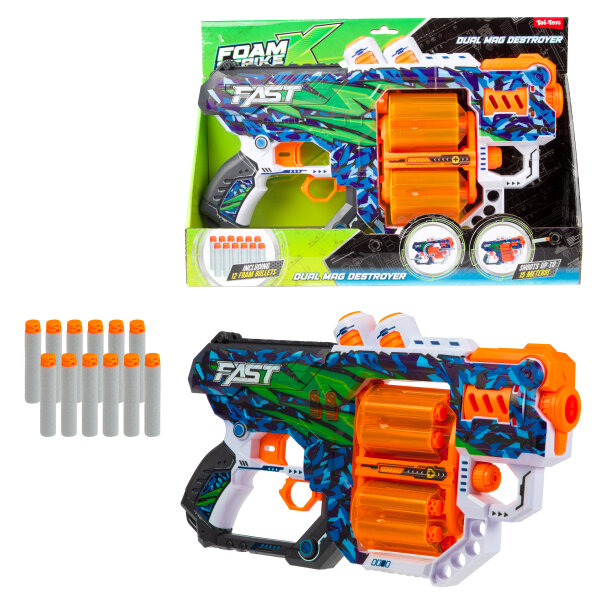 FOAM STRIKEX Pistole -Fast L- mt 12 Schaumstoffpf.