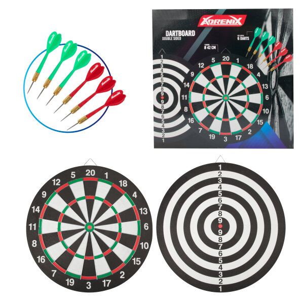 ADRENIX Dartscheibe -Classic- 42cm -mt 6 Darts