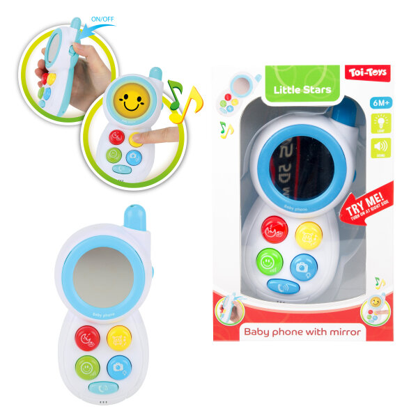 LITTLE STARS Baby Telefon mit Spiegel +L-T