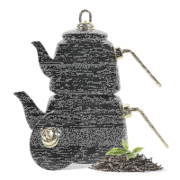 Emaille Teekannen Set 2L + 1L Induktionsgeeignet Schwarz