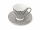 6er Set Porzellan Kaffeetassen und Untertassen - 190ml