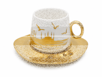 6er Set Mokka Tassen Untertassen - Istanbul 90ml