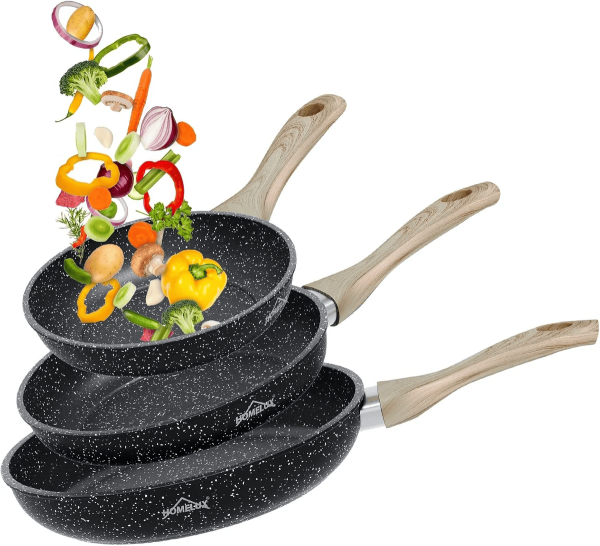 3 tlg Pfannenset Bratpfannen Set antihaftbeschichtet 20/24/28 cm