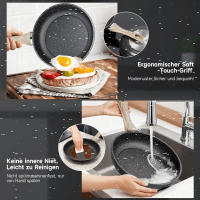 3 tlg Pfannenset Bratpfannen Set antihaftbeschichtet 20/24/28 cm