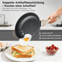 3 tlg Pfannenset Bratpfannen Set antihaftbeschichtet 20/24/28 cm