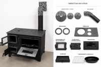 KOCHMANN XL Grillkamin Kuzine Soba Ofen Küchenofen Terrassenofen Holzofen Outdoor Ofen