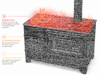 XXL Grillkamin Kuzine Soba Ofen Küchenofen Terrassenofen Holzofen Outdoor Ofen