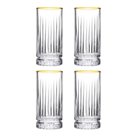 Pasabahce GOLDEN TOUCH Elysia 4 Trinkgläser mit Schüssel Set Timeless Gold 365 ml #1