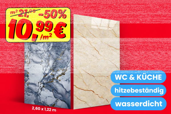 Wandpaneele Wandverkleidung Wandplatten PVC Marmoroptik Hochglanz  260 x 122 cm